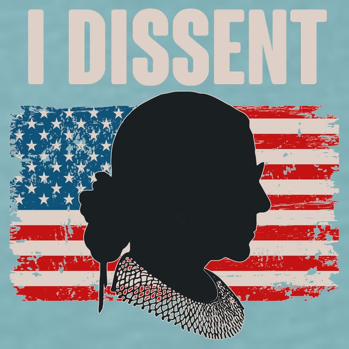 I Dissent Ruth Bader Ginsberg RBG USA American Flag Sueded Cloud Jersey T-Shirt