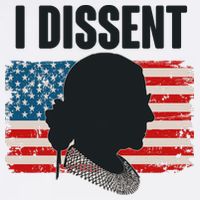 I Dissent Ruth Bader Ginsberg RBG USA American Flag Garment-Dyed Sweatshirt