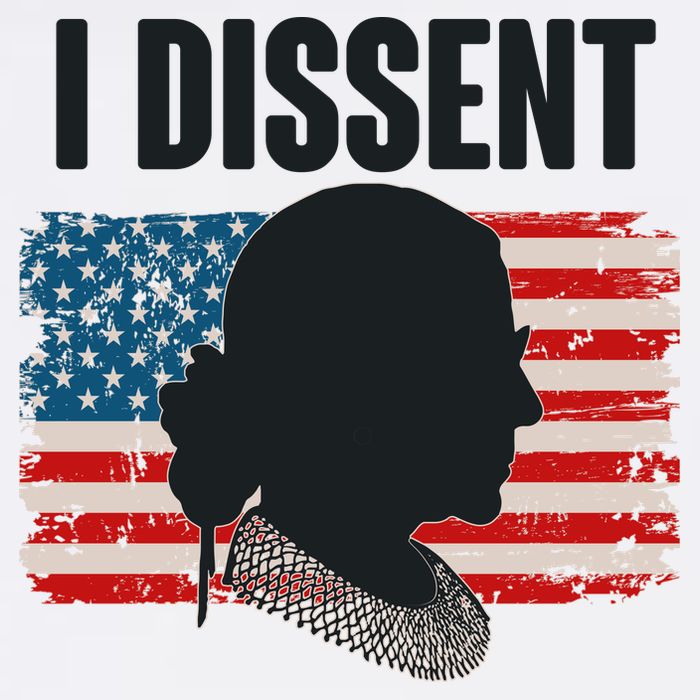 I Dissent Ruth Bader Ginsberg RBG USA American Flag Garment-Dyed Sweatshirt