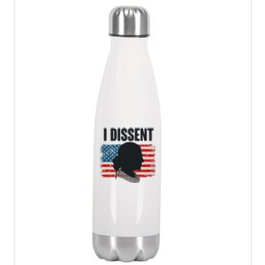 I Dissent Ruth Bader Ginsberg RBG USA American Flag Stainless Steel Insulated Water Bottle