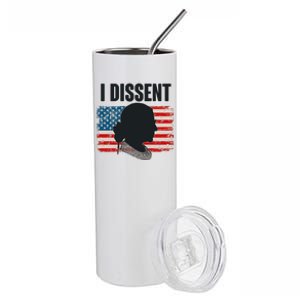 I Dissent Ruth Bader Ginsberg RBG USA American Flag Stainless Steel Tumbler