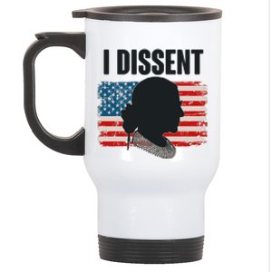 I Dissent Ruth Bader Ginsberg RBG USA American Flag Stainless Steel Travel Mug