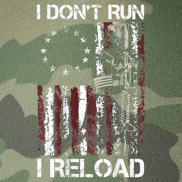 I Dont Run I Reload Gun American Flag Patriots Legacy Tie Dye Trucker Hat