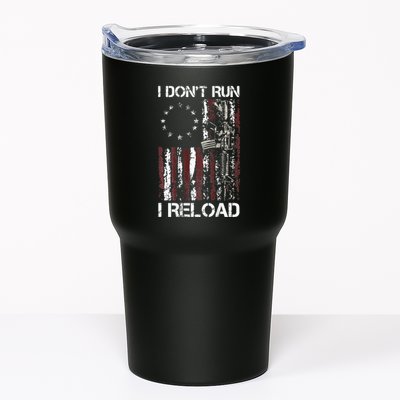 I Dont Run I Reload Gun American Flag Patriots Tumbler