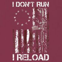 I Dont Run I Reload Gun American Flag Patriots 16oz Travel Tumbler