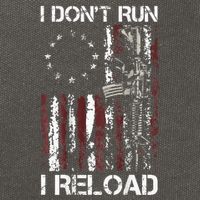 I Dont Run I Reload Gun American Flag Patriots Cotton Canvas Backpack