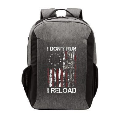 I Dont Run I Reload Gun American Flag Patriots Vector Backpack