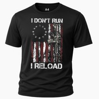 I Don't Run I Reload Gun American Flag Patriots  Performance Shirt