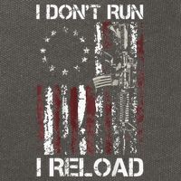 I Don't Run I Reload Gun American Flag Patriots  Cotton Canvas Backpack