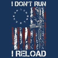 I Don't Run I Reload Gun American Flag Patriots  Infant Baby Jersey Bodysuit