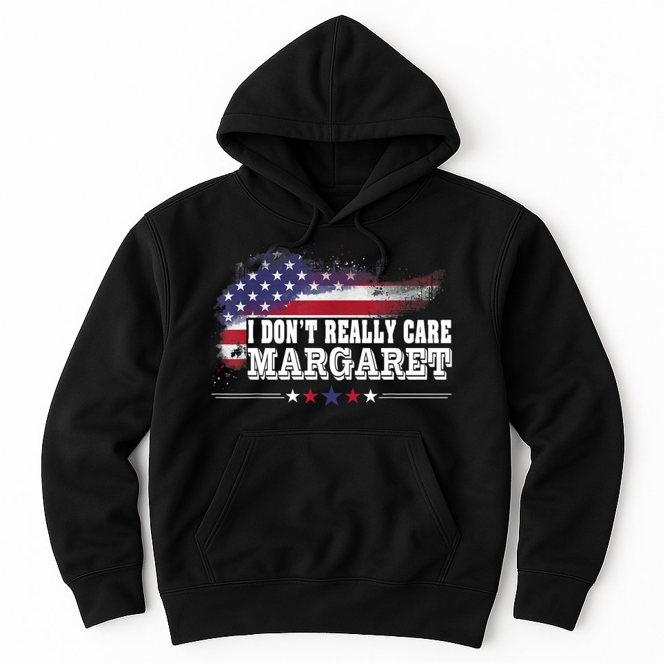 I DonT Really Care Margaret Funny Minimalist Long Sleeve Hoodie