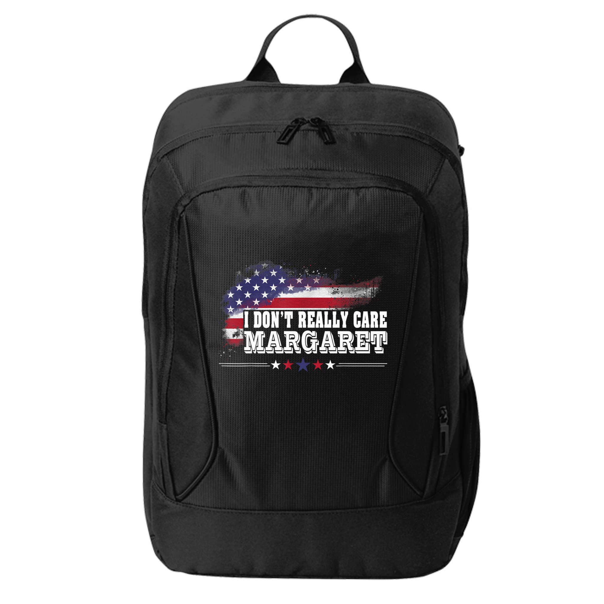 I DonT Really Care Margaret Funny Minimalist Long Sleeve City Backpack