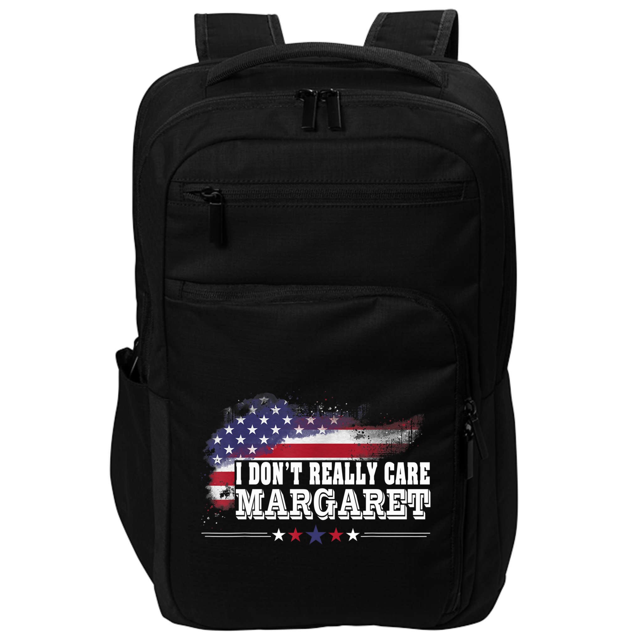 I DonT Really Care Margaret Funny Minimalist Long Sleeve Impact Tech Backpack