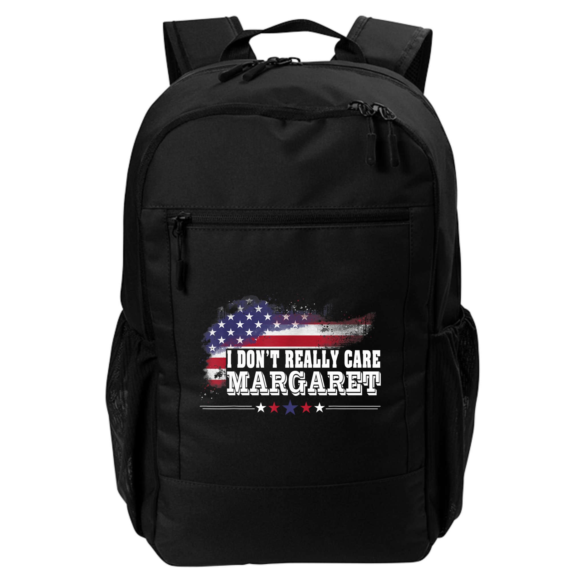 I DonT Really Care Margaret Funny Minimalist Long Sleeve Backpack