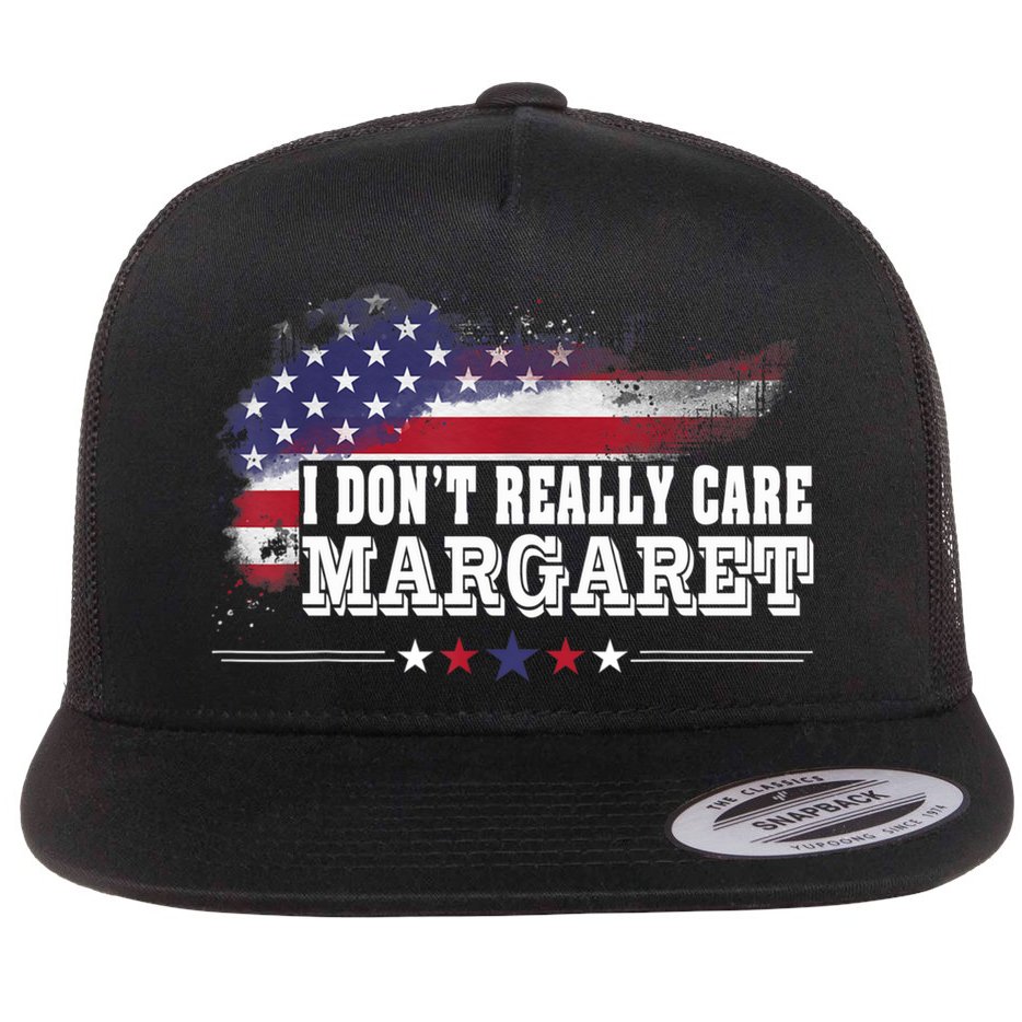 I DonT Really Care Margaret Funny Minimalist Long Sleeve Flat Bill Trucker Hat