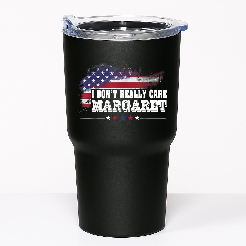 I DonT Really Care Margaret Funny Minimalist Long Sleeve Tumbler