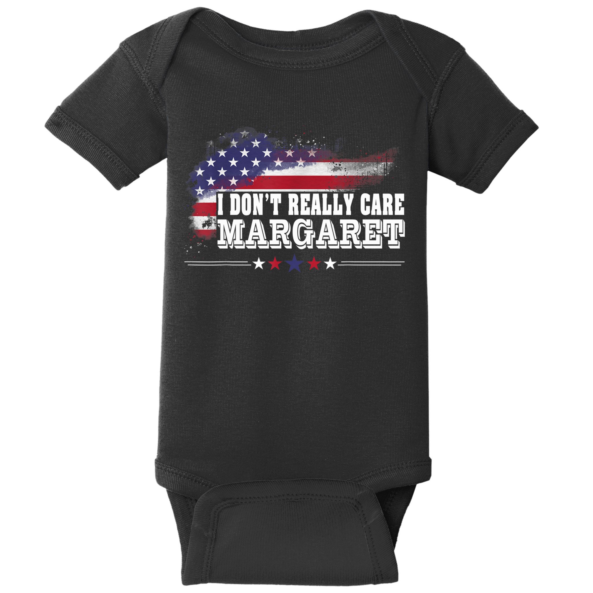 I DonT Really Care Margaret Funny Minimalist Long Sleeve Baby Bodysuit