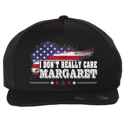 I DonT Really Care Margaret Funny Minimalist Long Sleeve Wool Snapback Cap