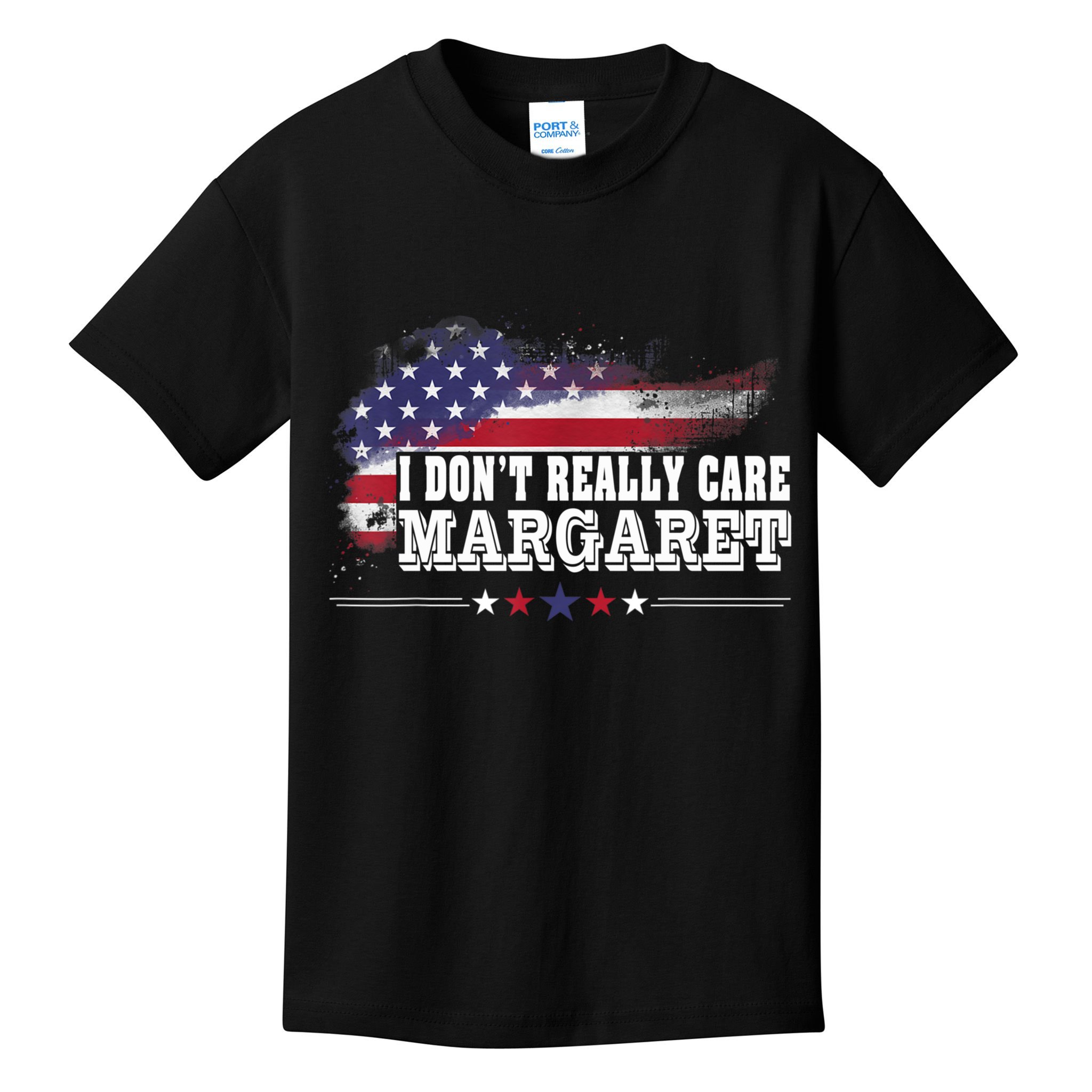 I DonT Really Care Margaret Funny Minimalist Long Sleeve Kids T-Shirt