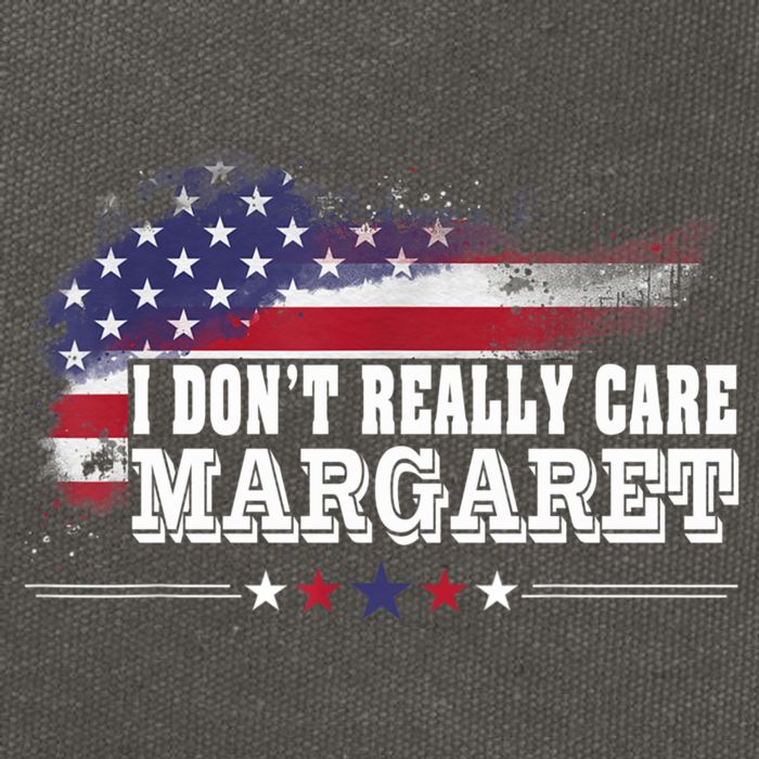 I DonT Really Care Margaret Funny Minimalist Long Sleeve Cotton Canvas Backpack