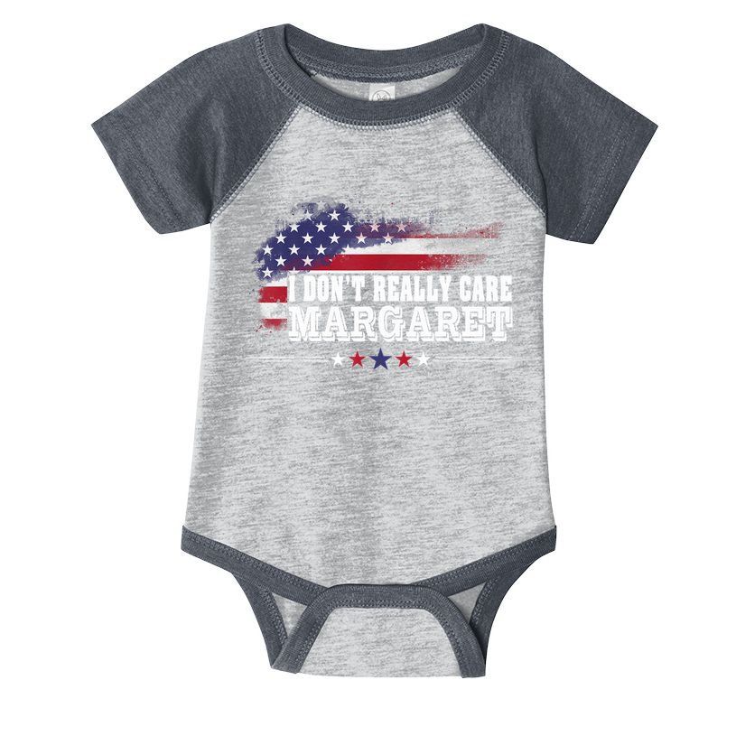 I DonT Really Care Margaret Funny Minimalist Long Sleeve Infant Baby Jersey Bodysuit