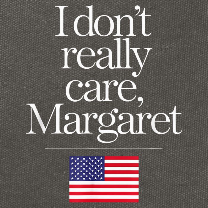 I DonT Really Care Margaret Minimalist Jd Vance Cotton Canvas Backpack