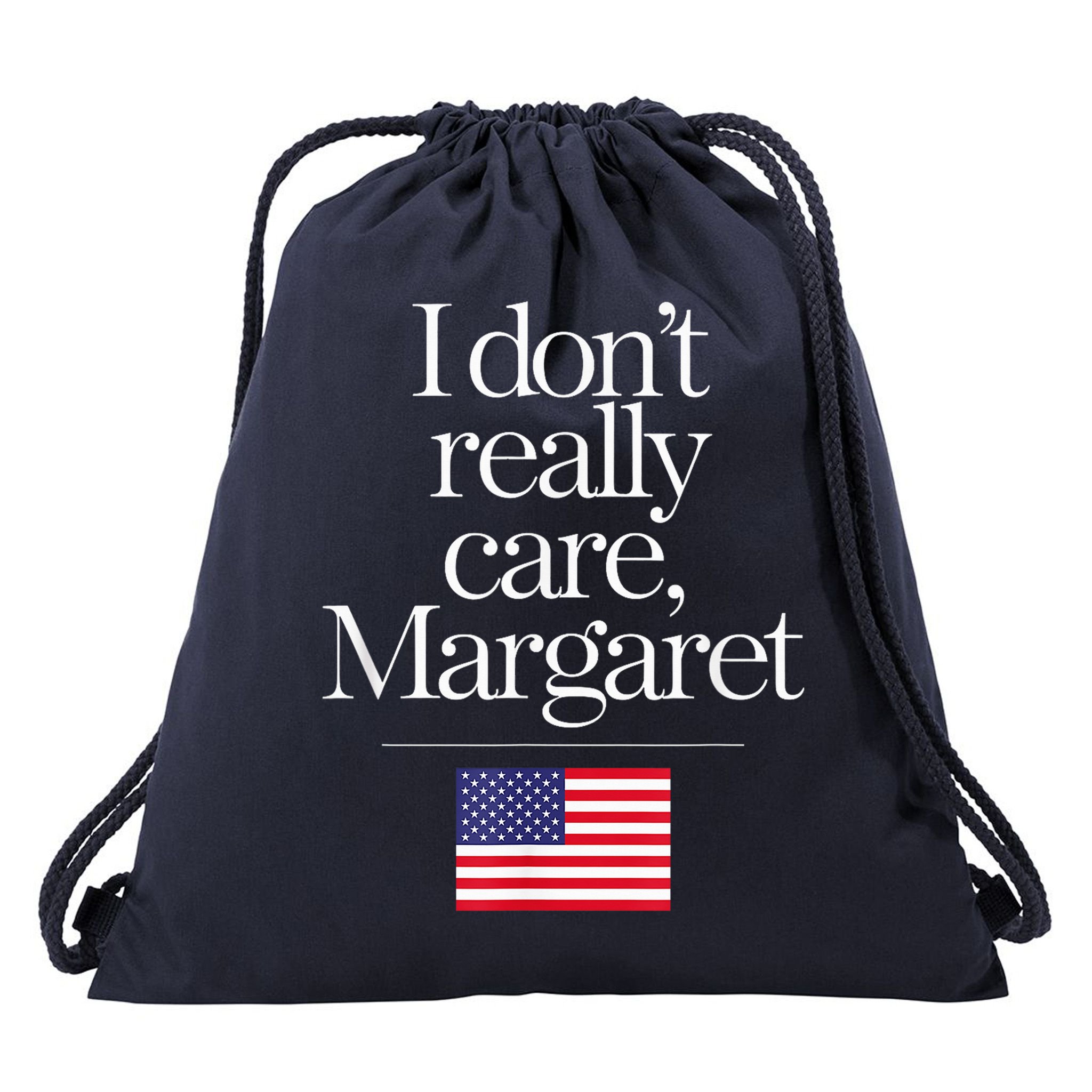 I DonT Really Care Margaret Minimalist Jd Vance Drawstring Bag