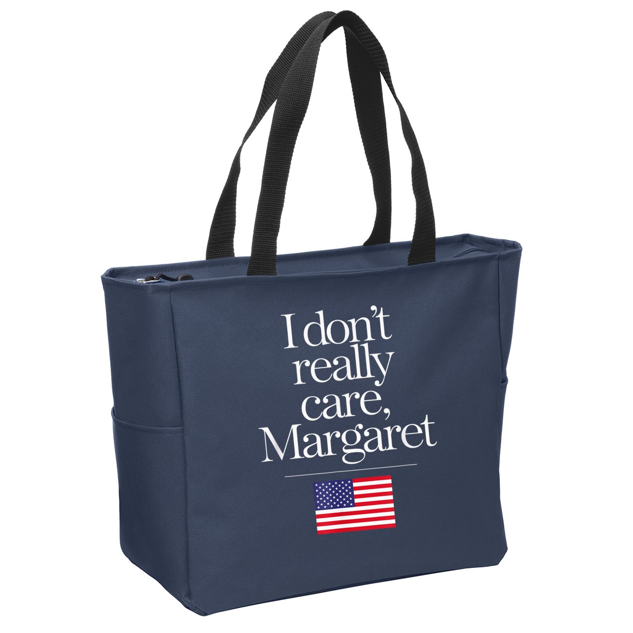 I DonT Really Care Margaret Minimalist Jd Vance Zip Tote Bag