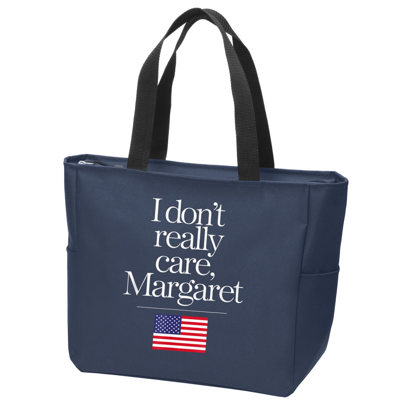 I DonT Really Care Margaret Minimalist Jd Vance Zip Tote Bag