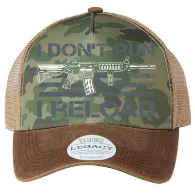 I Don't Run I Reload Funny Gun Owner Pro Guns (ON BACK) Legacy Tie Dye Trucker Hat
