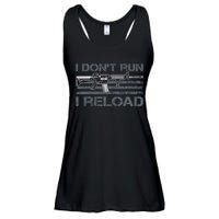 I Don't Run I Reload Funny Gun Owner Pro Guns (ON BACK) Ladies Essential Flowy Tank