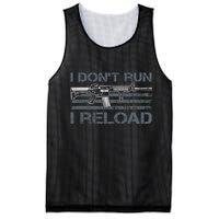 I Don't Run I Reload Funny Gun Owner Pro Guns (ON BACK) Mesh Reversible Basketball Jersey Tank