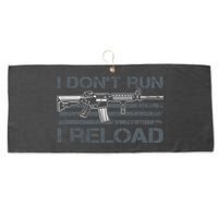 I Don't Run I Reload Funny Gun Owner Pro Guns (ON BACK) Large Microfiber Waffle Golf Towel
