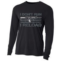 I Don't Run I Reload Funny Gun Owner Pro Guns (ON BACK) Cooling Performance Long Sleeve Crew