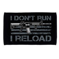 I Don't Run I Reload Funny Gun Owner Pro Guns (ON BACK) Microfiber Hand Towel