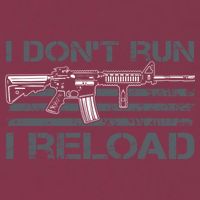 I Don't Run I Reload Funny Gun Owner Pro Guns (ON BACK) 16oz Travel Tumbler