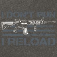 I Don't Run I Reload Funny Gun Owner Pro Guns (ON BACK) Cotton Canvas Backpack