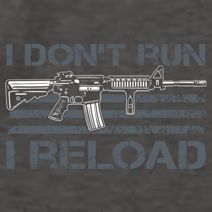 I Don't Run I Reload Funny Gun Owner Pro Guns (ON BACK) Vector Backpack