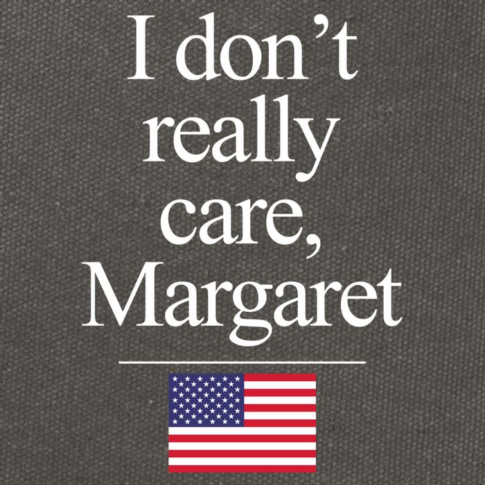 I Dont Really Care Margaret Minimalist Jd Vance Cotton Canvas Backpack