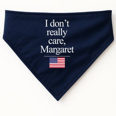 I Dont Really Care Margaret Minimalist Jd Vance USA-Made Doggie Bandana