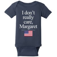 I Dont Really Care Margaret Minimalist Jd Vance Baby Bodysuit