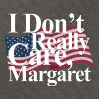 I DonT Really Care Margaret Funny Minimalist Cotton Canvas Backpack