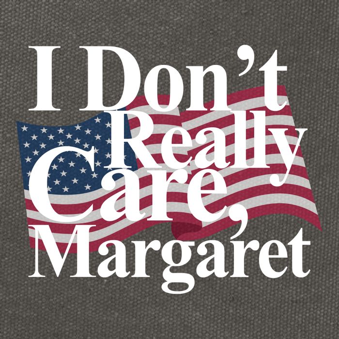 I DonT Really Care Margaret Funny Minimalist Cotton Canvas Backpack