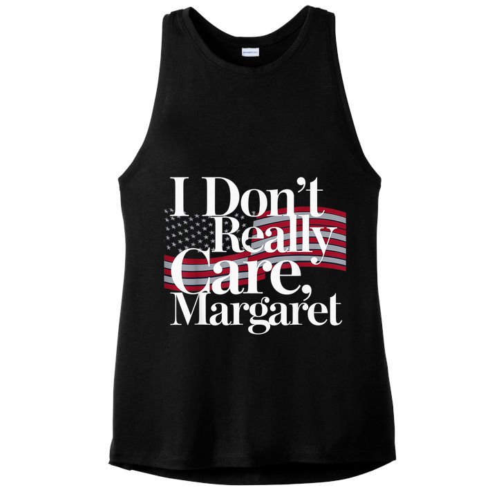 I DonT Really Care Margaret Minimalist Ladies PosiCharge Tri-Blend Wicking Tank