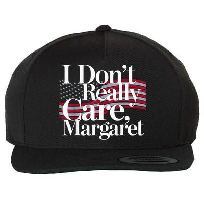 I DonT Really Care Margaret Minimalist Wool Snapback Cap