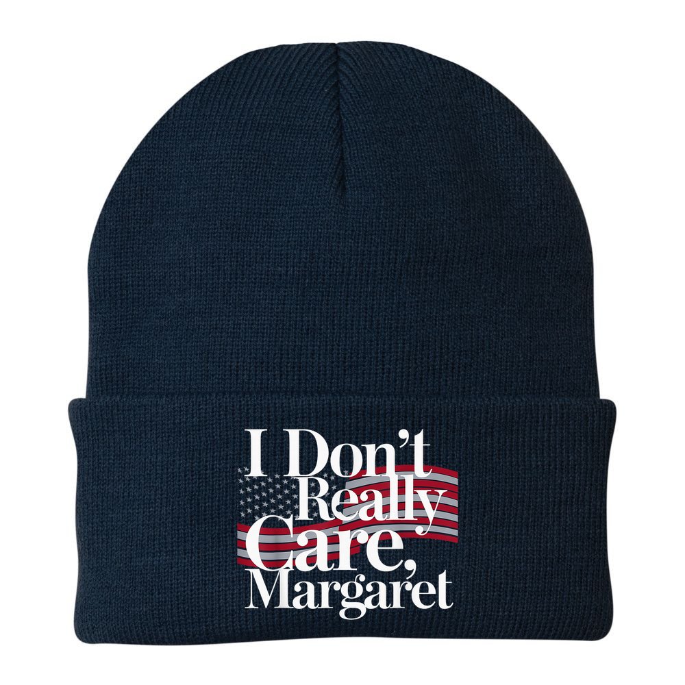 I DonT Really Care Margaret Minimalist Beanie