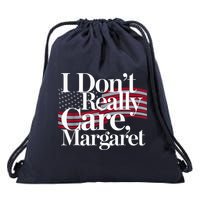 I DonT Really Care Margaret Minimalist Drawstring Bag