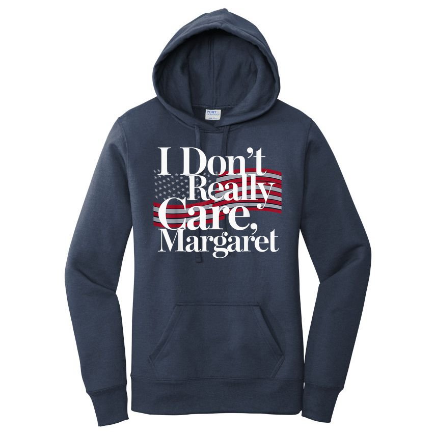 I DonT Really Care Margaret Minimalist Women's Pullover Hoodie