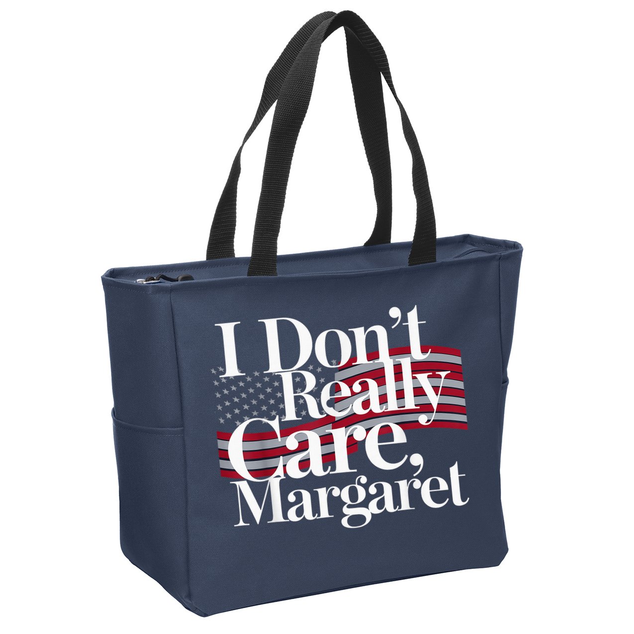 I DonT Really Care Margaret Minimalist Zip Tote Bag