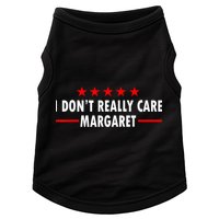 I Don’T Really Care Margaret Jd Vance Funny Minimalist Doggie Tank